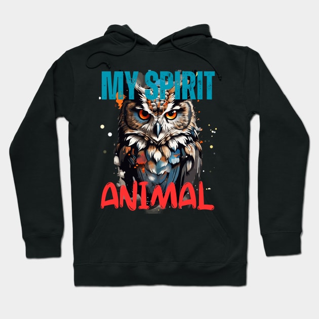 Owl Spirit Animal Hoodie by Ironclaw